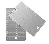 Portafoglio Bitcoin in acciaio, piastre di semi per hardware di backup a freddo, archiviazione di frasi di semi crittografici compatibili con tutti gli hardware BIP39 (2 piastre e guarnizioni