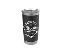 Portafoglio Bitcoin Satoshi Nakamoto Est 2009 Crypto Blockchain Bicchiere termico in acciaio inox doppia parete