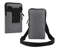 Portafoglio Borsa a Tracolla Smartphone, Borsello Porta Cellulare da Cintura Uomo, Borsetta Tracolla Telefono Marsupio Organizer Portatutto Uomo Custodia Pochette Borsa con Passante Moschettone Cinta