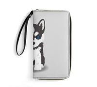 Portafoglio Borsa Siberian Husky Puppy Portafoglio In Pelle Multiuso Portamonete Da Donna Adatta Clutch Piccolo Borsa Per Ragazze, Bambini, Madre