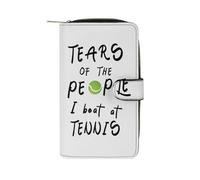 Portafoglio Borsa Tears Of The People I Beat At Tennis Portamonete Da Donna Vintage Portafoglio In Pelle Carino Piccolo Portafoglio Per Ragazze, Figlia, Adolescente