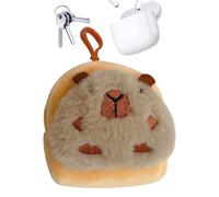 Portafoglio Capybara - Portachiavi Peluche-Capybara | Simpatico ciondolo a cordoncino per piccoli portafogli | Borsa a sacchetto di peluche, morbido portachiavi, a, vedi descrizione, Vedi descrizione