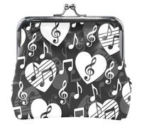 Portafoglio carino in pelle con note musicali d'amore da donna, note musicali Chic Love, OneSize, Note di Musica Chic Love, Taglia unica, Classico