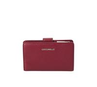 Coccinelle Pelle portafoglio Metallic Soft Mini Wallet Grained Leather Ribes mirtillo