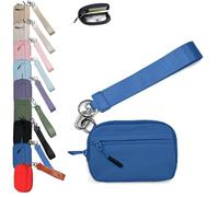 Portafoglio Commonlyto, Portafoglio di seconda generazione, Porta carte con cerniera, finestra for documento d'identità/laccio da polso, for i viaggi quotidiani delle donne(Blue)