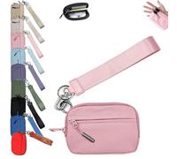 Portafoglio Commonlyto, Portafoglio di seconda generazione, Porta carte con cerniera, finestra for documento d'identità/laccio da polso, for i viaggi quotidiani delle donne(Pink)