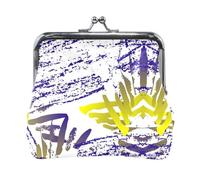 Portafoglio compatto in pelle Brush Chaos per donna con chiusura a lucchetto, piccolo astuccio vintage per carte, elegante borsa portamonete da viaggio, graziosa pochette alla moda