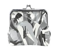 Portafoglio compatto in pelle Dynamic Flow per donna con chiusura a scatto, piccolo astuccio vintage per carte, elegante borsa portamonete da viaggio, graziosa pochette alla moda