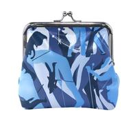 Portafoglio compatto in pelle Dynamic Flow per donna con chiusura a scatto, piccolo astuccio vintage per carte, elegante borsa portamonete da viaggio, graziosa pochette alla moda
