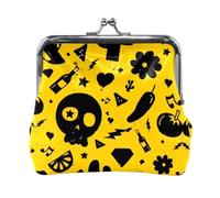 Portafoglio compatto in pelle Wild Icons per donna con chiusura a lucchetto, piccolo astuccio vintage per carte, elegante borsa portamonete da viaggio, graziosa pochette alla moda