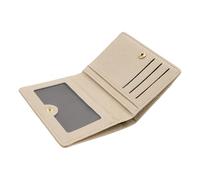 Portafoglio compatto | Portafogli compatti in pelle a due volte, portamonete - per ragazze, adolescenti e donne, per viaggi, compleanno, per soldi, monete e contanti, beige, descrizione,