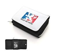 Portafoglio con aletta a portafoglio Lione Bandiera Francia, Nero , taglia unica, 2 Pieghe