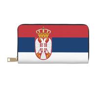 Portafoglio con bandiera della Serbia, alla moda e versatile, può contenere cellulari, monete, chiavi