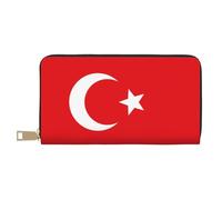 Portafoglio con bandiera della Turchia, alla moda e versatile, lungo, può contenere cellulari, monete, chiavi