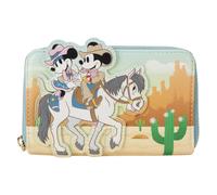 Portafoglio con cerniera Loungefly Disney Western Topolino e Minnie con licenza