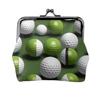 Portafoglio con chiusura a bacio squisito con stampa palla da golf, compatto, versatile, portamonete da donna, piccolo sacchetto con cerniera