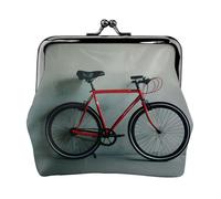 Portafoglio con ciondolo a forma di bicicletta retrò e versatile portamonete impermeabile squisito con lucchetto a bacio per chiavi e carte