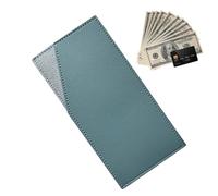 Portafoglio con fermasoldi, minimalista, sottile, in pelle PU, con forte clip per soldi, blocco r.f-ID, comoda tasca frontale per carte di debito, carta d'identità, monete, contanti, uso compatto per