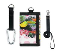 Portafoglio con fiori topici Tucano Uccelli Sottile Piccola Tasca Organizzatori di Soldi Borsa Leggero Portatile Cambiamento Borsa