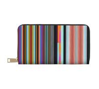 Portafoglio con linee verticali irregolari, portamonete portatile alla moda e versatile, può contenere telefoni cellulari, monete, chiavi