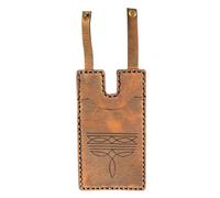Portafoglio con stivale occidentale con cinturino a scatto, portafoglio in pelle artigianale con porta carte di credito per donne, portafogli da cowboy sottili per uomini e donne, Tan, Refer to