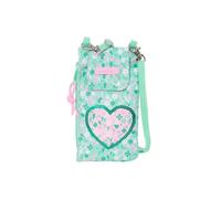 Portafoglio con supporto per telefono - safta - 19x10 cm - Menta - Versatile - Scomparto con zip - Corda regolabile