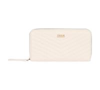 Portafoglio con zip matelassé, burro