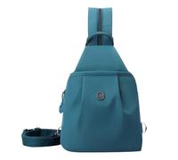 Portafoglio convertibile - Elegante borsa per il trasporto con grande capacità, design sicuro antifurto, tracolla regolabile, durevole e leggera, borsa da viaggio per lavoro universitario, W, Blu