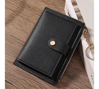 Portafoglio corto alla moda con zip, multitasche con scomparti per carte, portamonete, porta carte di credito, porta tessere, porta biglietti da visita, porta carte, in stile alfabetico, ideale come p