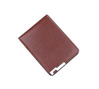 Portafoglio corto alla moda in tinta unita aperto con scomparti per carte di credito, patente di guida, pochette piccola e compatta, da donna (caffè, taglia unica)
