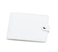 Portafoglio corto alla moda in tinta unita con scomparti per carte di credito, patente di guida, pochette per taxi (bianco, A)