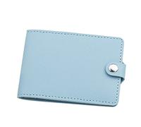 Portafoglio corto alla moda in tinta unita con scomparti per carte di credito, patente di guida, pochette per taxi (blu, A)