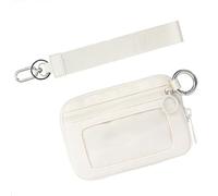 Portafoglio corto con finestra trasparente Marsupio marsupio per adolescenti che corrono borsa da cintura resistente all'acqua cintura porta carte multifunzionale con finestra trasparente, Beige