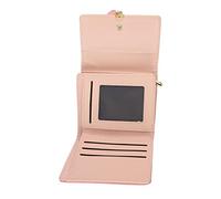 Portafoglio Corto da Donna in PU Corto Marrone Cameo Portafoglio Pieghevole Multi-slot Alla Moda con Fibbia Hardware, Leggero in Pelle PU da Donna (Taglia unica)