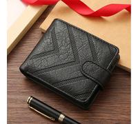 Portafoglio corto da uomo in pelle PU con chiusura a zip e bottone, nuovo design di portamonete bifold per il commercio elettronico transfrontaliero, portafoglio mini, portafoglio, portafoglio in pell