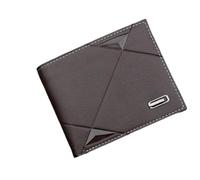 Portafoglio corto da uomo in pelle PU multi slot, portafoglio da viaggio in morbida pelle doppia piega portafoglio casual portamonete tasca da viaggio, Caff, As show, Casual