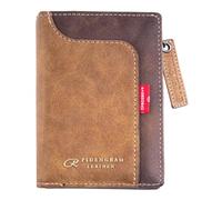 Portafoglio corto da uomo in pelle PU multifunzione, stile minimalista, portafoglio per carte di credito e monete, Marrone, As show, Casual