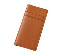 Portafoglio creativo a busta, semplice, ultra sottile, lungo, portamonete, porta carte multiple, in pelle PU, borsa for soldi da donna(Brown)