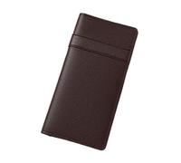 Portafoglio creativo a busta, semplice, ultra sottile, lungo, portamonete, porta carte multiple, in pelle PU, borsa for soldi da donna(Dark coffee)