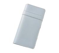 Portafoglio creativo a busta, semplice, ultra sottile, lungo, portamonete, porta carte multiple, in pelle PU, borsa for soldi da donna(Blue)