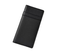 Portafoglio creativo a busta, semplice, ultra sottile, lungo, portamonete, porta carte multiple, in pelle PU, borsa for soldi da donna(Black)