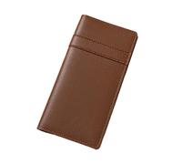 Portafoglio creativo a busta, semplice, ultra sottile, lungo, portamonete, porta carte multiple, in pelle PU, borsa for soldi da donna(Light coffee)