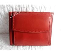 Portafoglio cuoio rosso Ferma soldi Carte di credito Porta monete in vera pelle