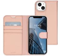 ACCEZZ Portafoglio porta carte flessibile Cover per Apple iPhone 14 Plus, Rosa oro