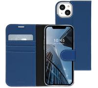 ACCEZZ Portafoglio porta carte flessibile Cover per Apple iPhone 14 Plus, Blu scuro