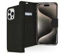 ACCEZZ Portafoglio porta carte flessibile Cover per Apple iPhone 16 Pro Max, Nero