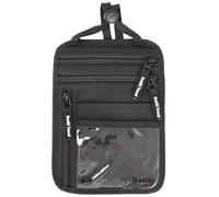 Portafoglio da Collo con Protezione RFID Nero - Borsello da Collo Antifurto in Nylon Ripstop Impermeabile con 5 Tasche e Tracolla Regolabile per Passaporto, Documenti, Carte e Contanti in Viaggio