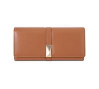 Portafoglio da donna, a tre ante con più scomparti for carte, cerniera integrata for sicurezza e praticità, accessori alla moda for migliorare il tuo stile di vita(Brown)