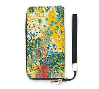 Portafoglio da donna Cactus Love And Hug Vector Seamless Pattern. Carino cartone animato Cactus Grandi portafogli da donna Porta carte di credito Pochette Portafoglio elegante