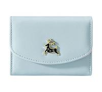 Portafoglio da donna carino a tre pieghe per ragazze studentesse borsa corta per donne portafoglio per ragazzi 13, Blu, Taglia unica